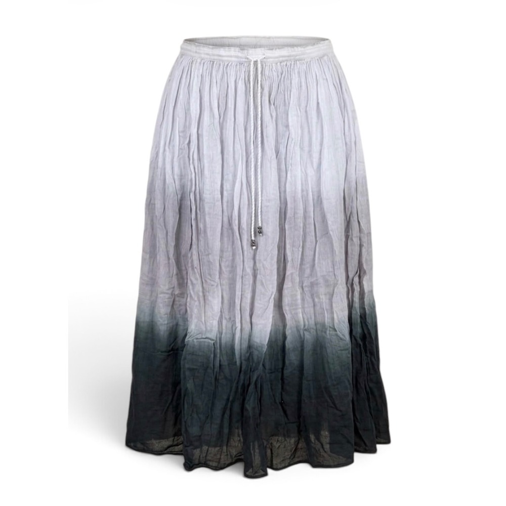 Tokyo Denim Bank Y2K Gothic Fairy Maxi Skirt 100% Cotton Sz L Whimsigoth Peasant